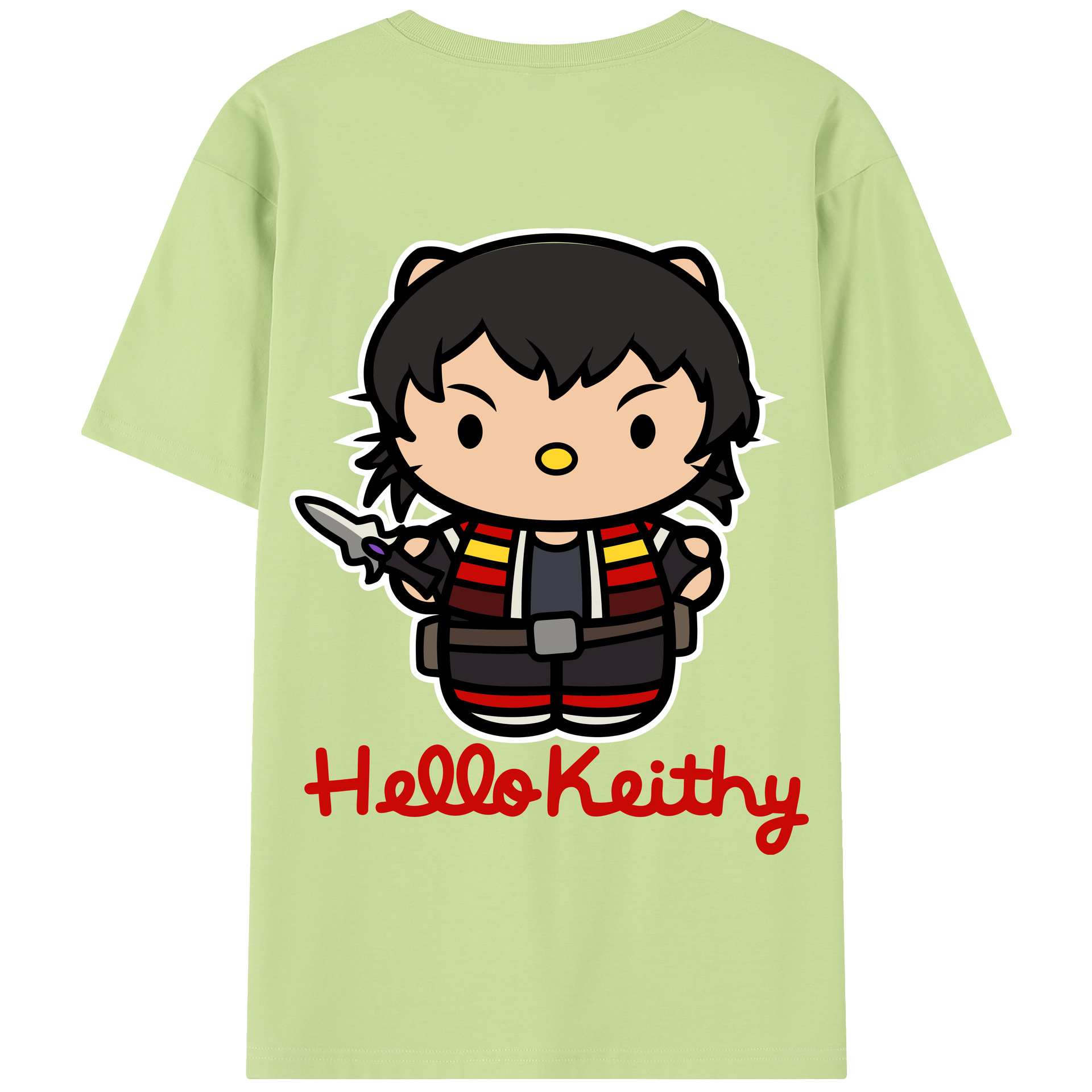 （画像用） Hello Kitty ハローキティ 綿100％半袖Tシャツ（背面プリント）